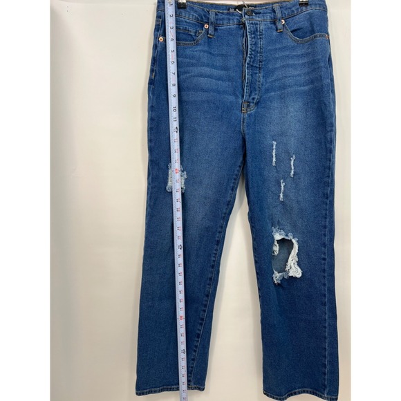 BBJ Los Angeles Medium Ripped Wash High Rise Jeans Womens Size 13/31 - Picture 4 of 11